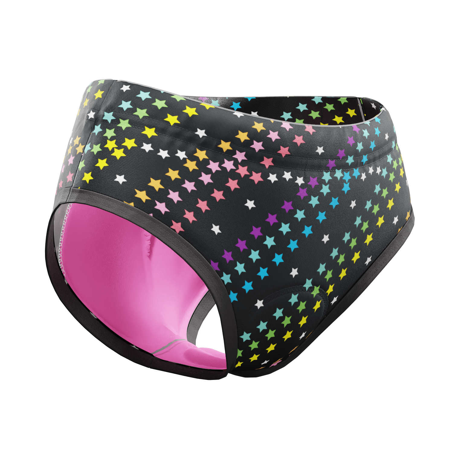 Women's Rainbow Star Gel Padded Cycling Underwear-Briefs