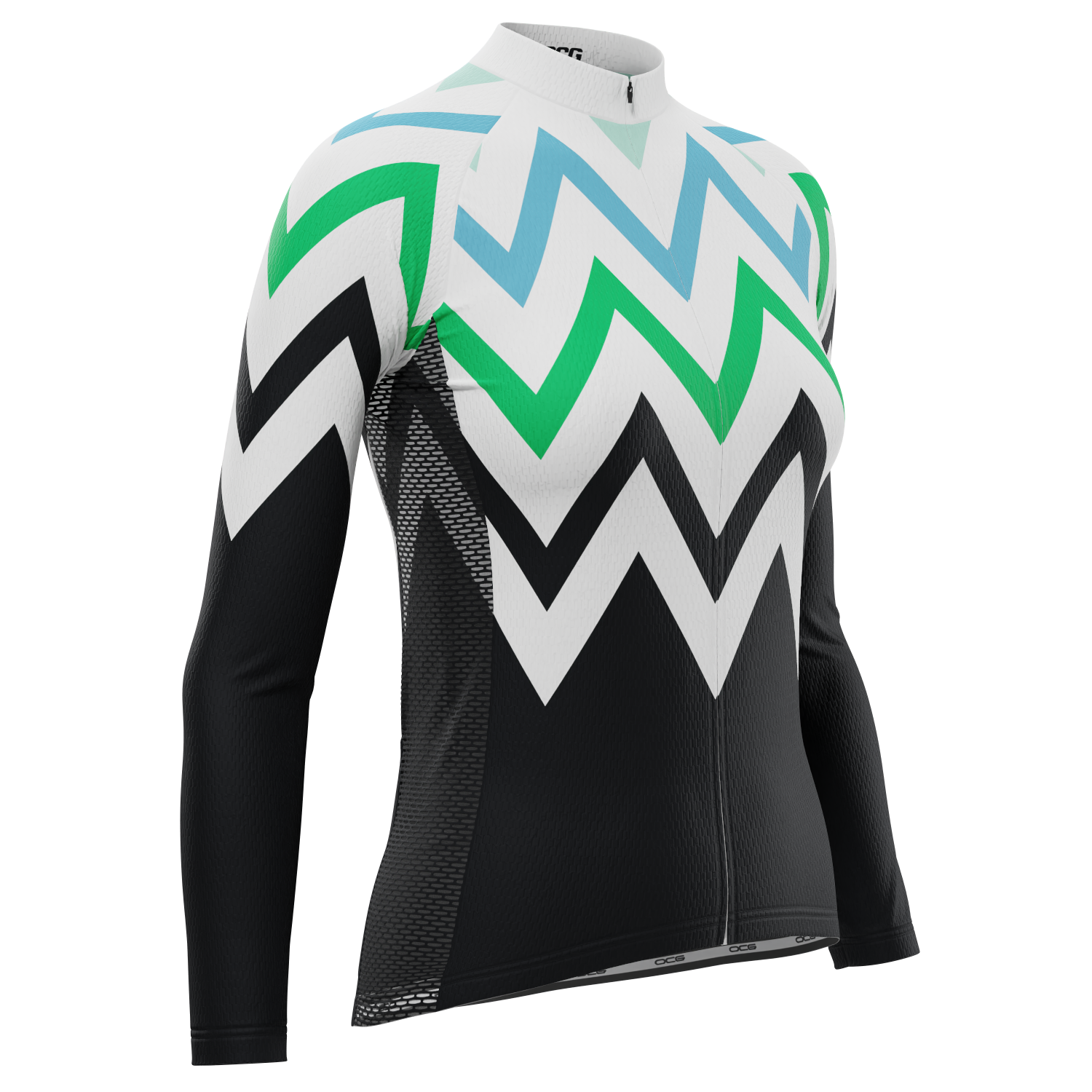 Women's Zigzag Mountain Long Sleeve Cycling Jersey