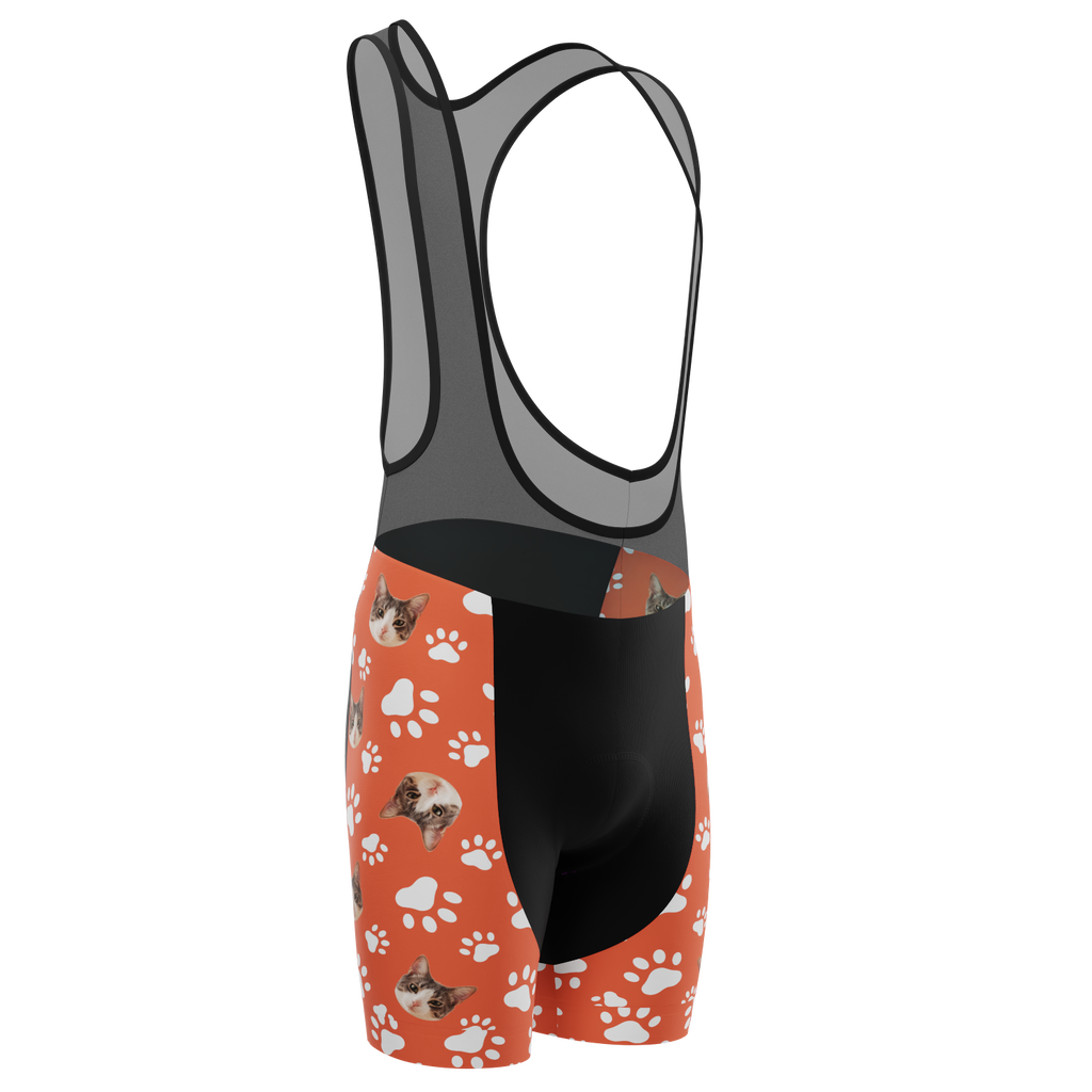 Men's Custom Pet Paws Cycling Bib Personalized & Durable