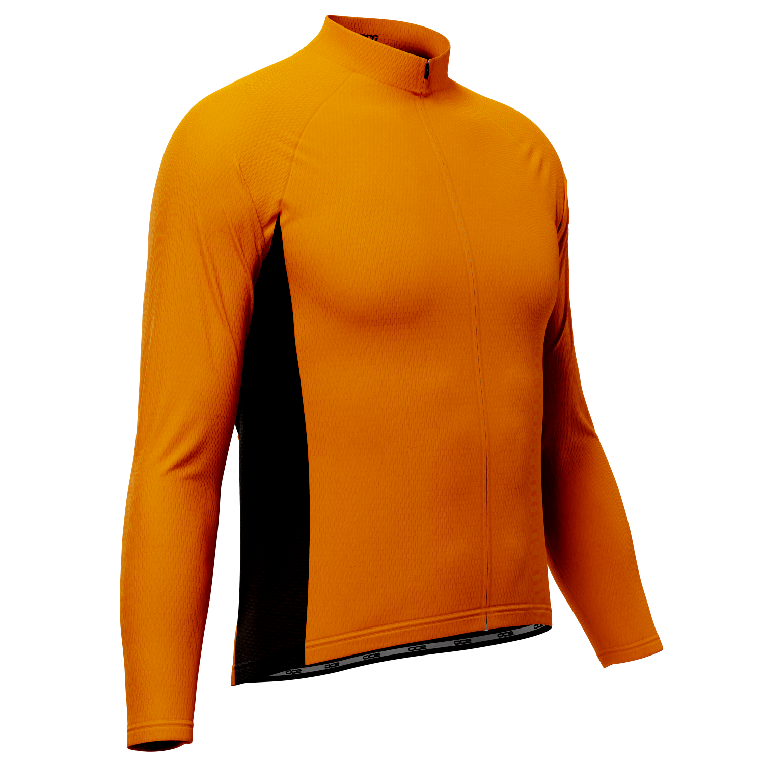 Men's High Viz With Black Accent Long Sleeve Cycling Jersey