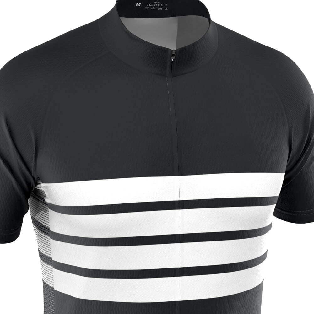 Men's Retro Four Stripe Short Sleeve Cycling Jersey