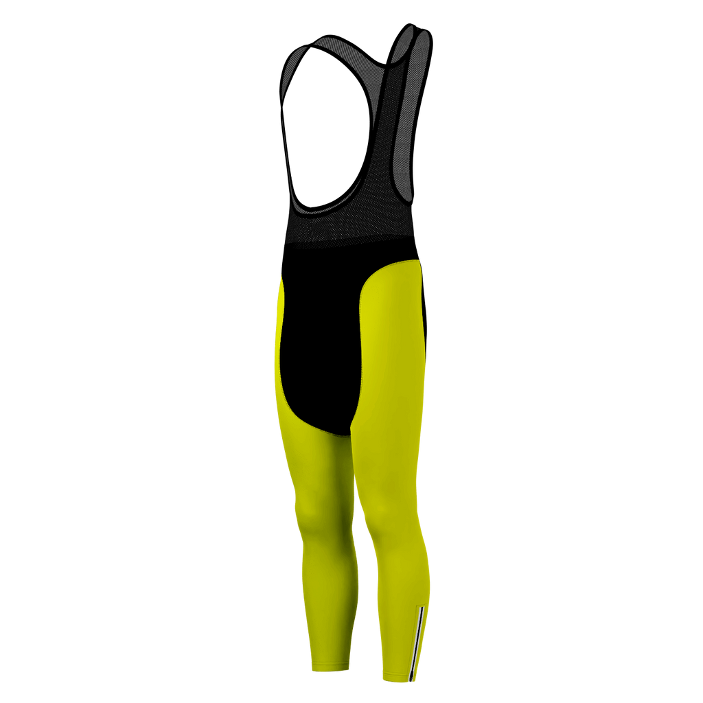 Men's Basic Colors Neon Gel Padded Cycling Bib-Tights