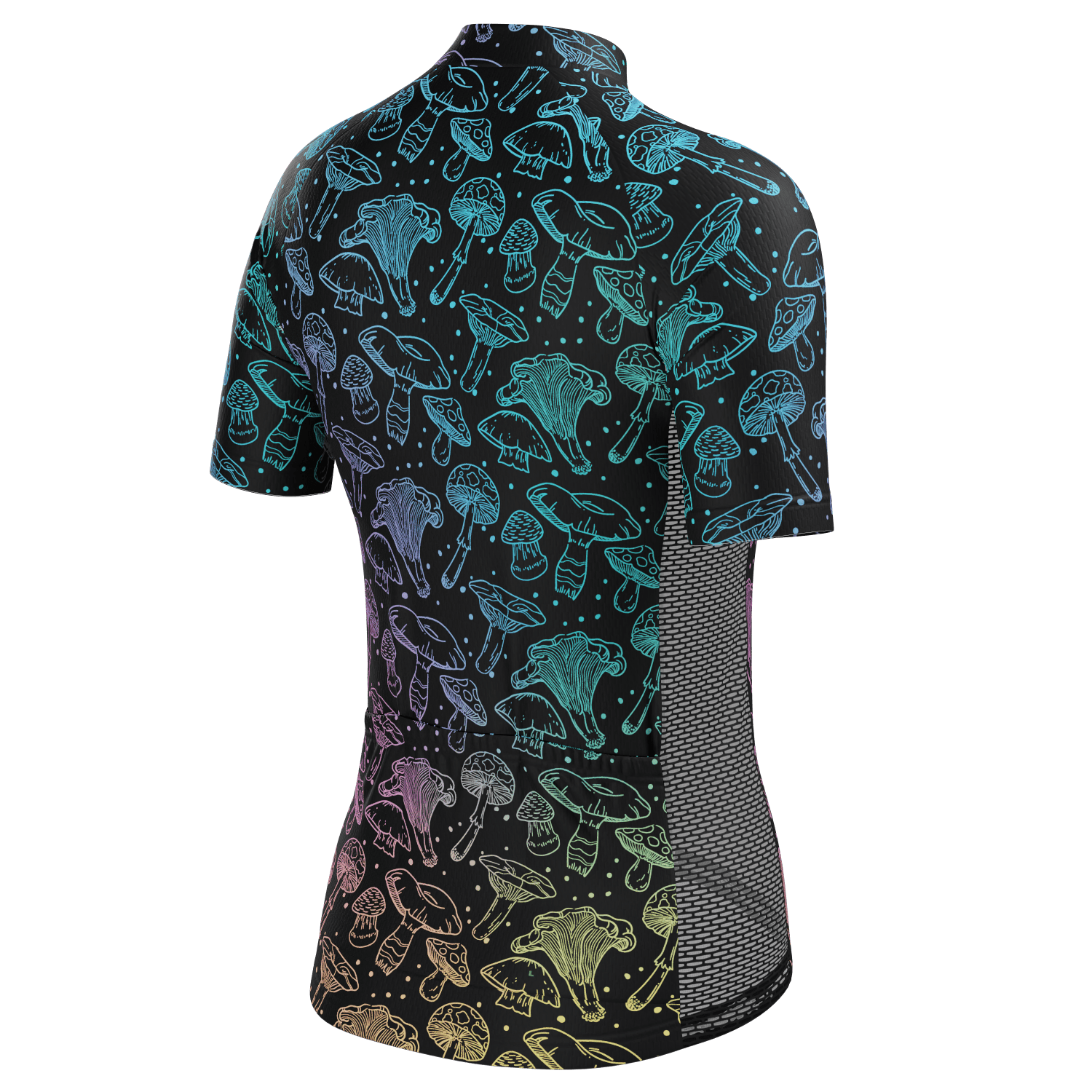 Women's Holographic Mushrooms Short Sleeve Cycling Jersey