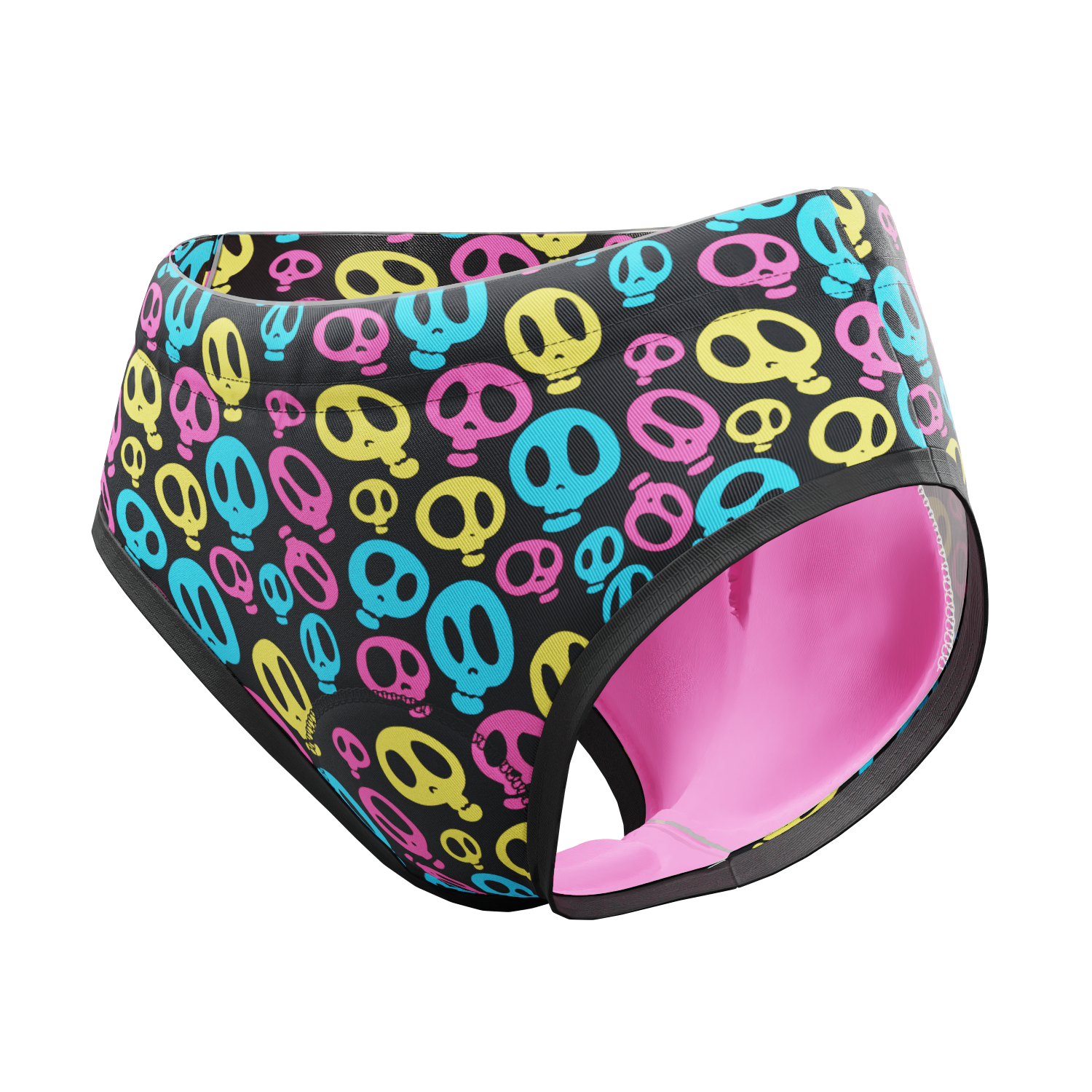 Women's Skulls Gel Padded Cycling Underwear-Briefs
