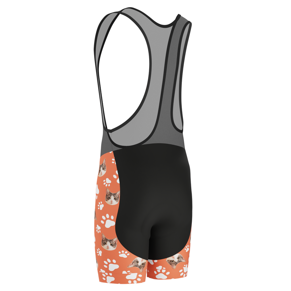 Men's Custom Pet Paws Cycling Bib Personalized & Durable