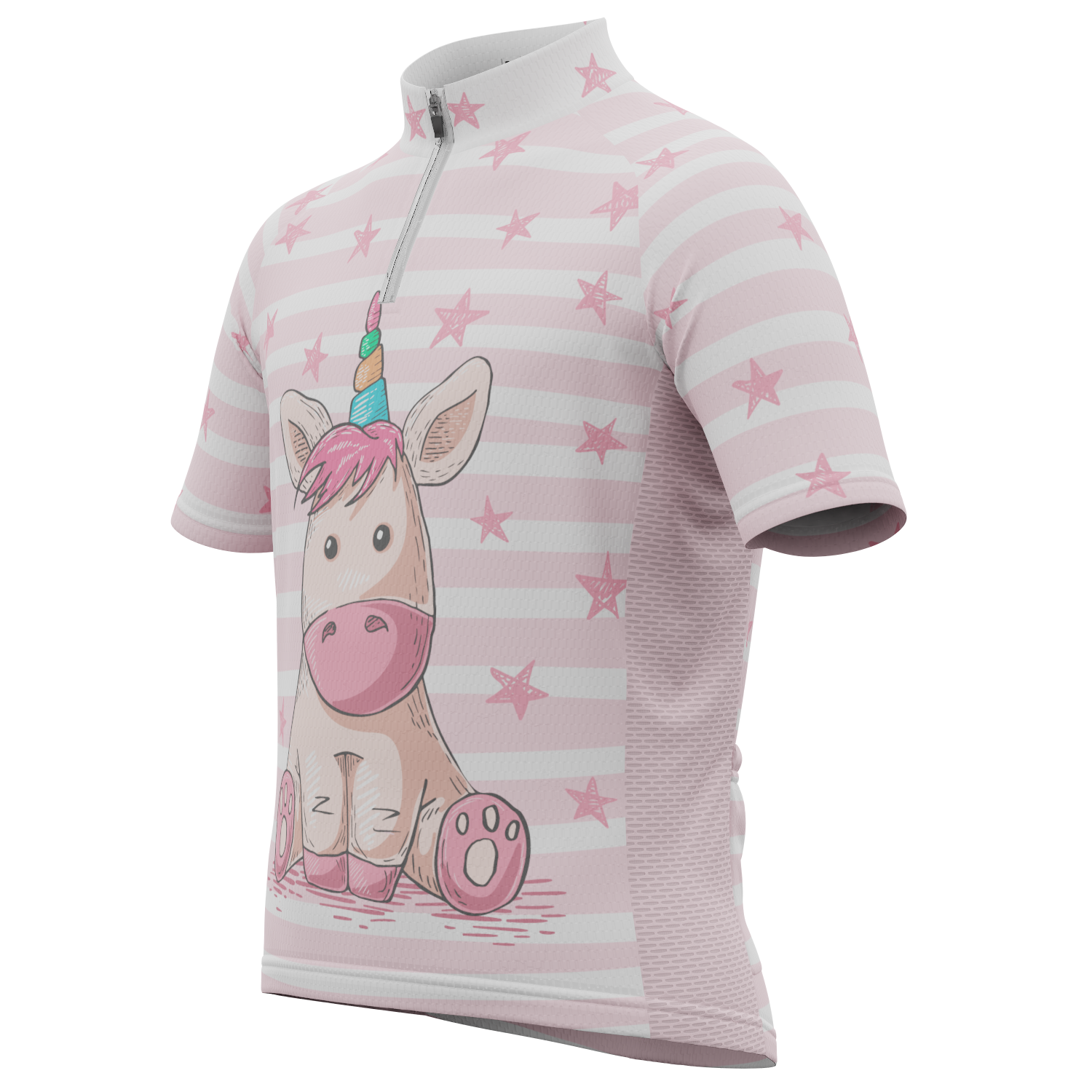 Kid's Pondering Unicorn Short Sleeve Cycling Jersey