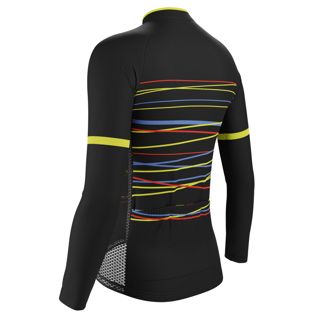 Women's Zigzag Color Lines Long Sleeve Cycling Jersey