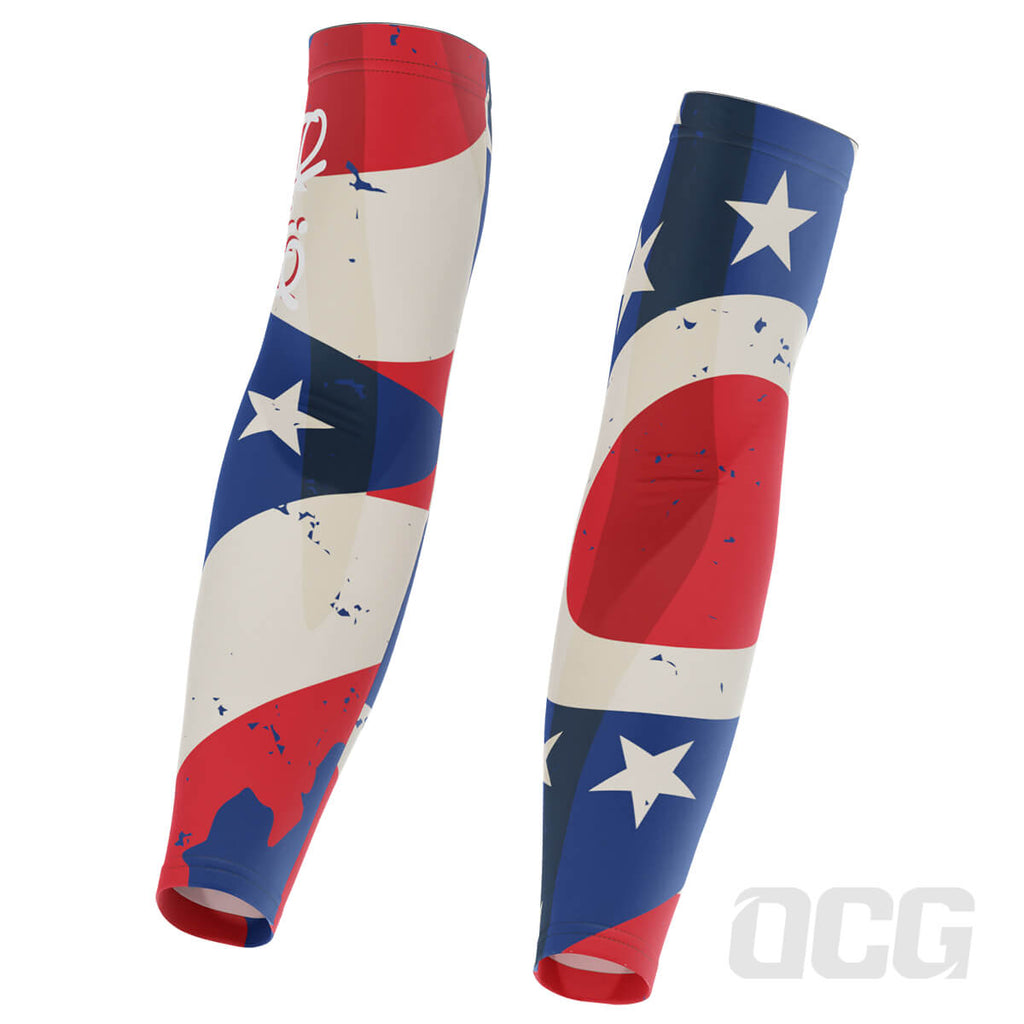 Men's Ohio US State Icon Quick Dry Cycling Arm-Warmers