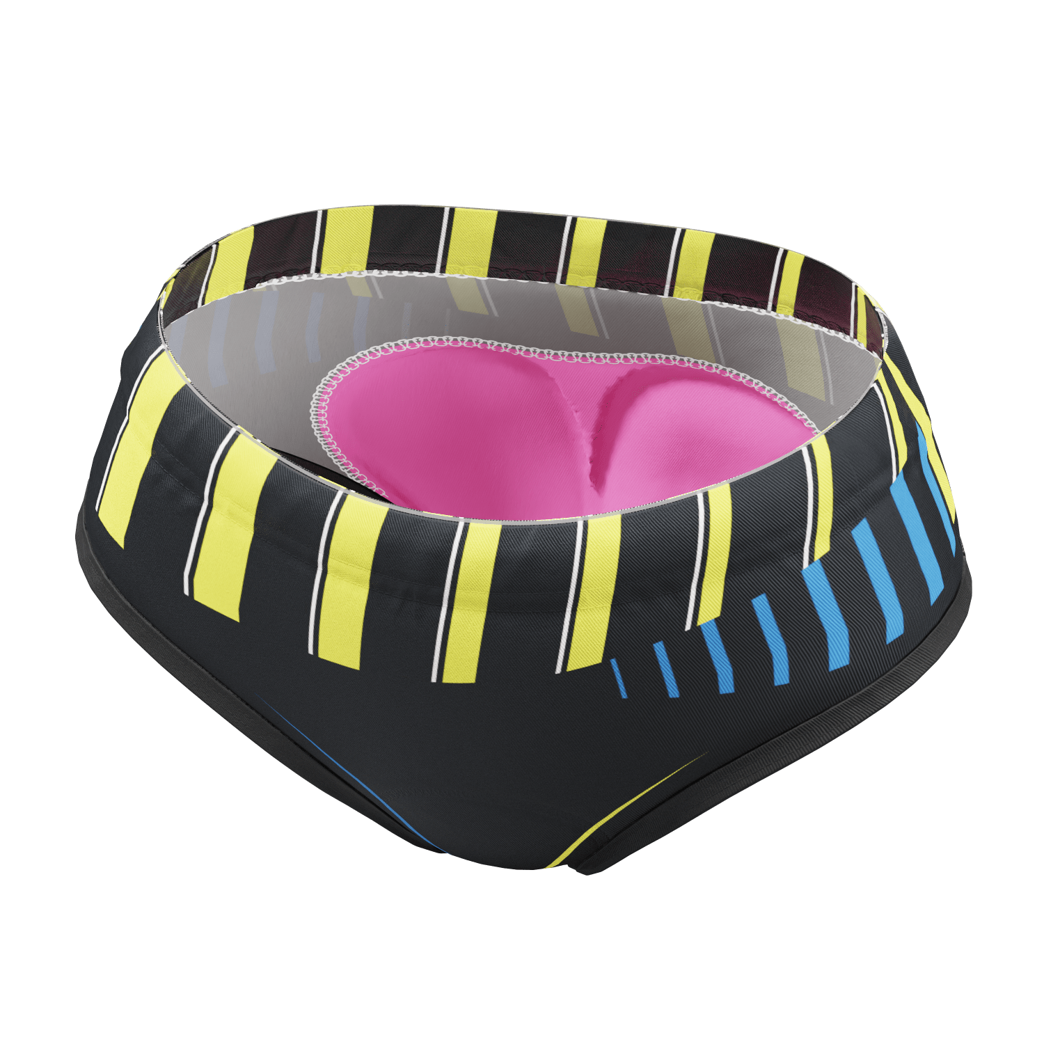 Women's Neon Stripes Gel Padded Cycling Underwear-Briefs