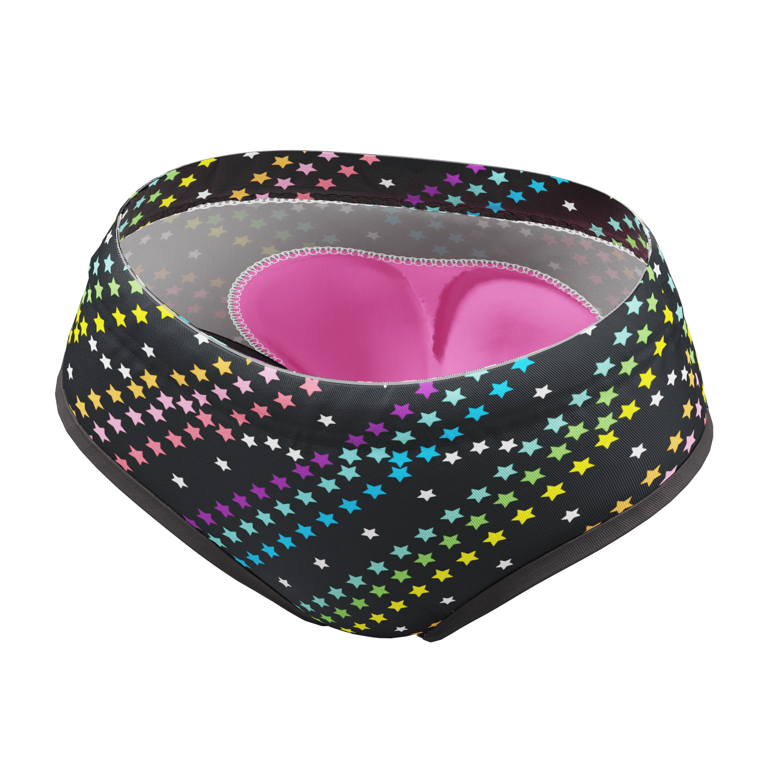 Women's Rainbow Star Gel Padded Cycling Underwear-Briefs