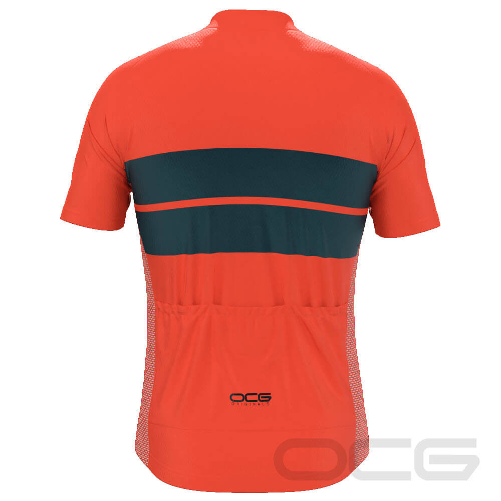 Men's Retro Two-Stripe Short Sleeve Cycling Jersey