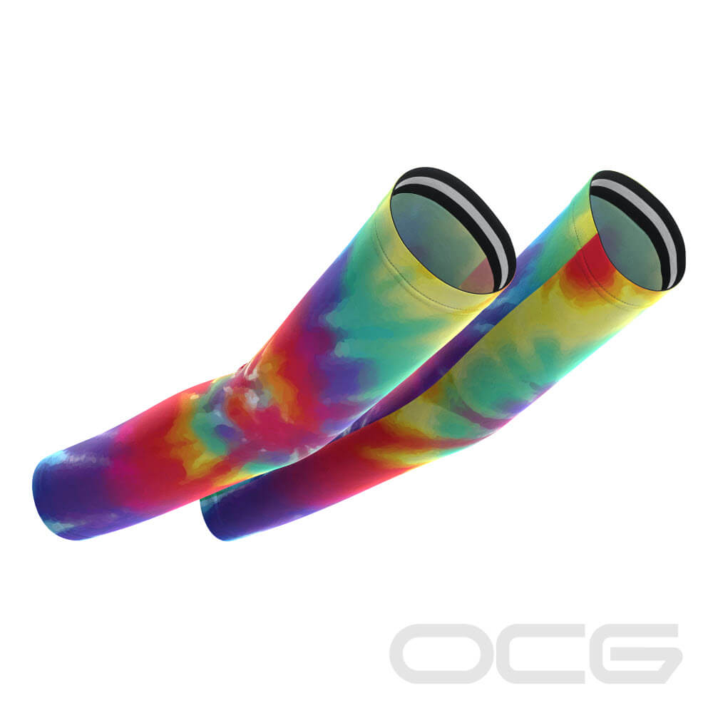 Unisex Tie Dye Quick Dry Cycling Arm-Warmers