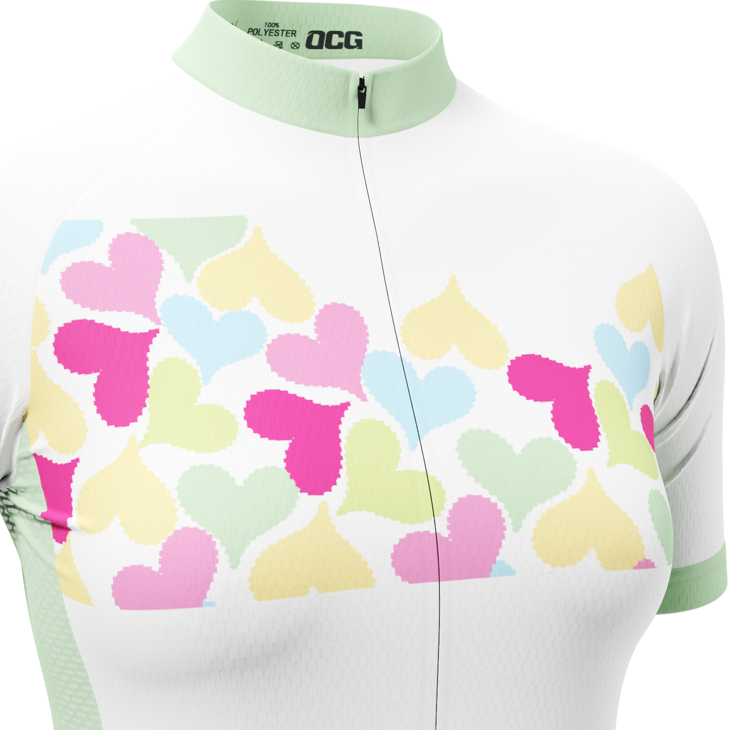Women's Love Hearts Short Sleeve Cycling Jersey