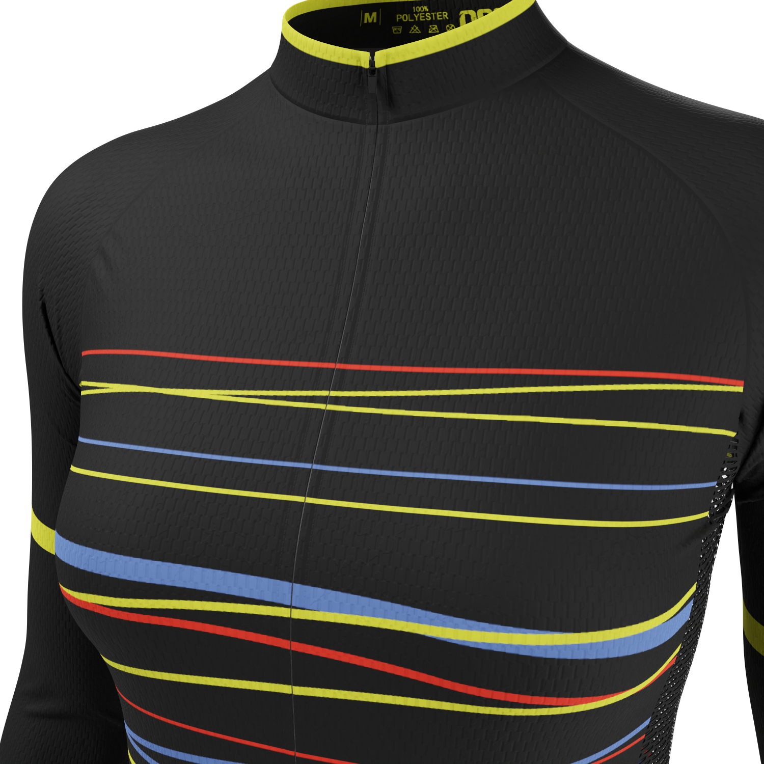 Women's Zigzag Color Lines Long Sleeve Cycling Jersey