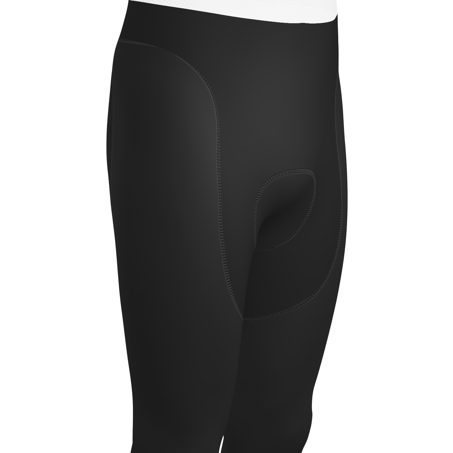 Men's Plain Black Gel Padded Cycling Bib-Tights