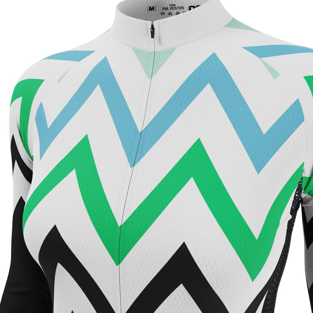 Women's Zigzag Mountain Long Sleeve Cycling Jersey