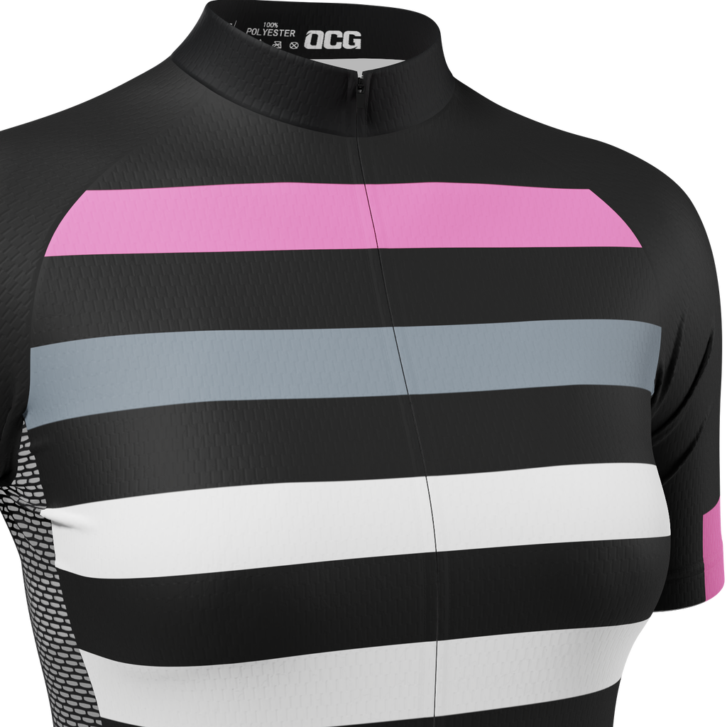 Women's Four Stripes Short Sleeve Cycling Jersey