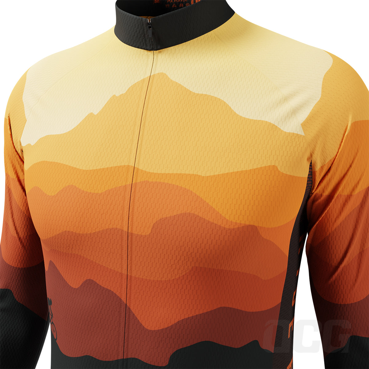 Men's Ride Free Sunset Long Sleeve Cycling Jersey