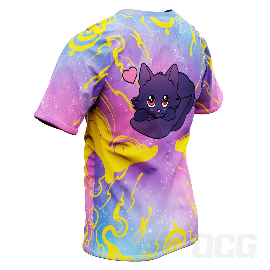 Kid's Manga Kitten Short Sleeve Running Shirt