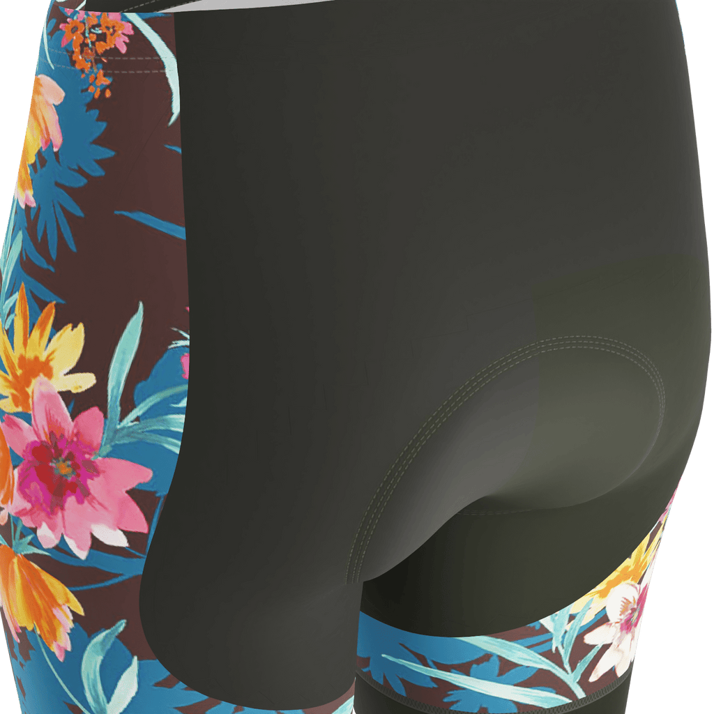 Women's Tropical Bloom Gel Padded Cycling Shorts