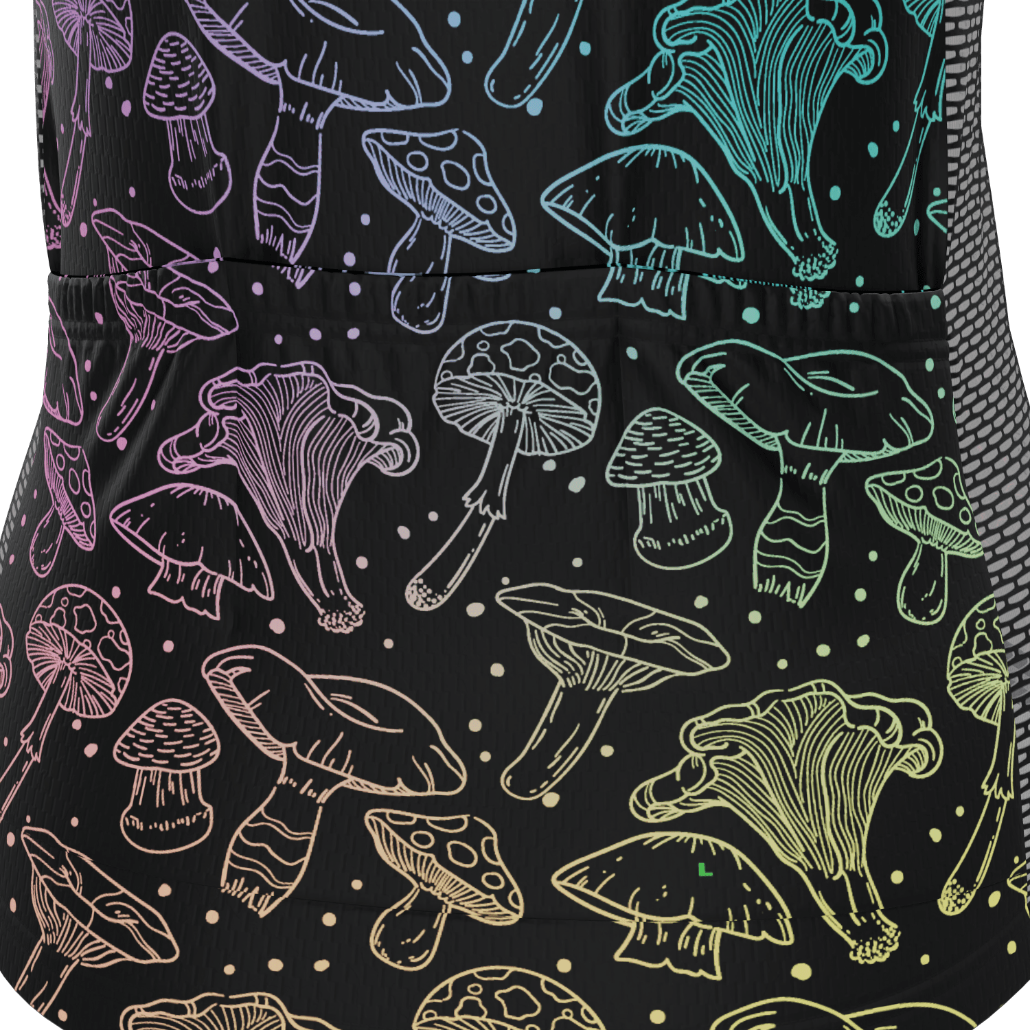 Women's Holographic Mushrooms Short Sleeve Cycling Jersey