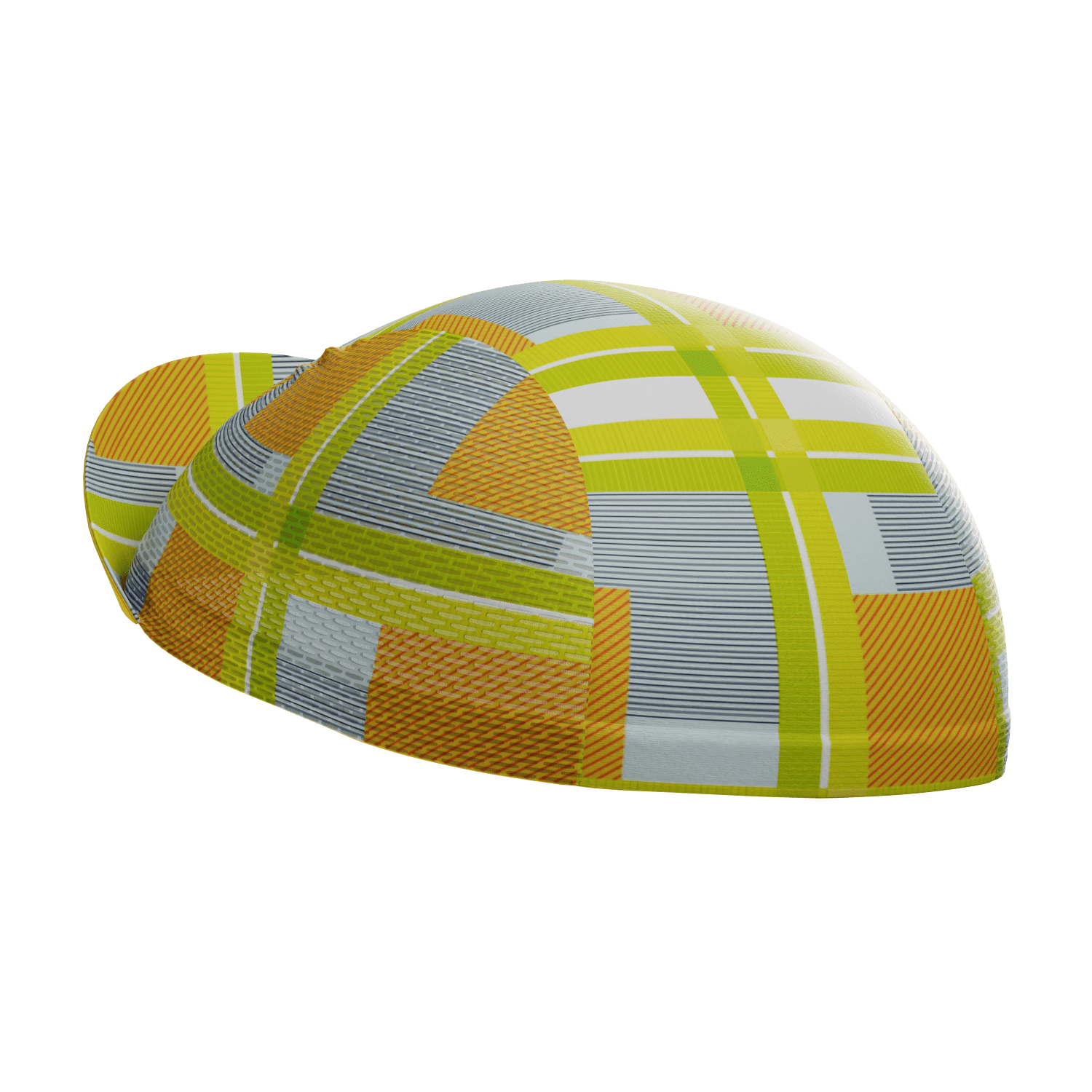 Unisex Criss-Crossed Tartan Quick Dry Cycling Cap