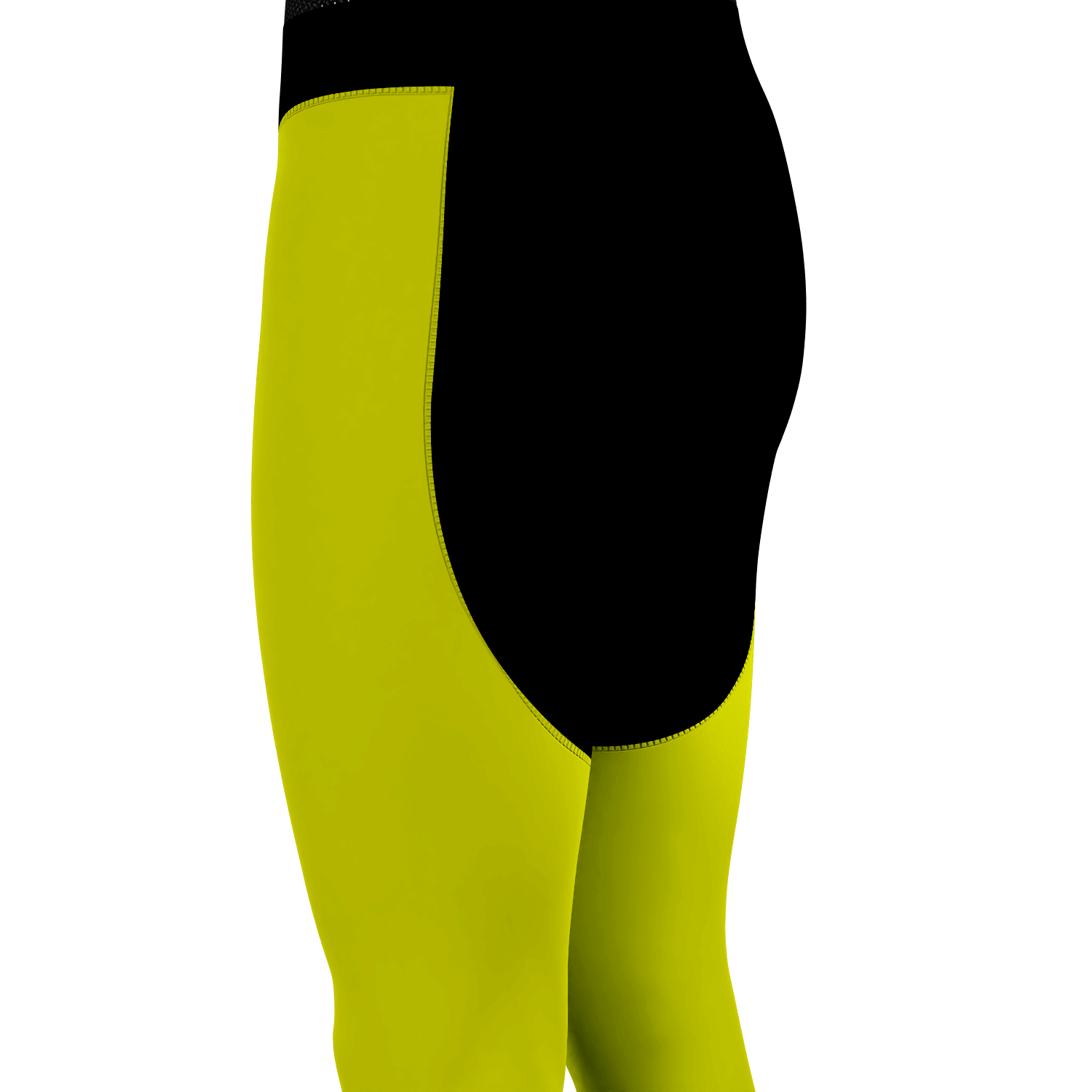 Men's Basic Colors Neon Gel Padded Cycling Bib-Tights