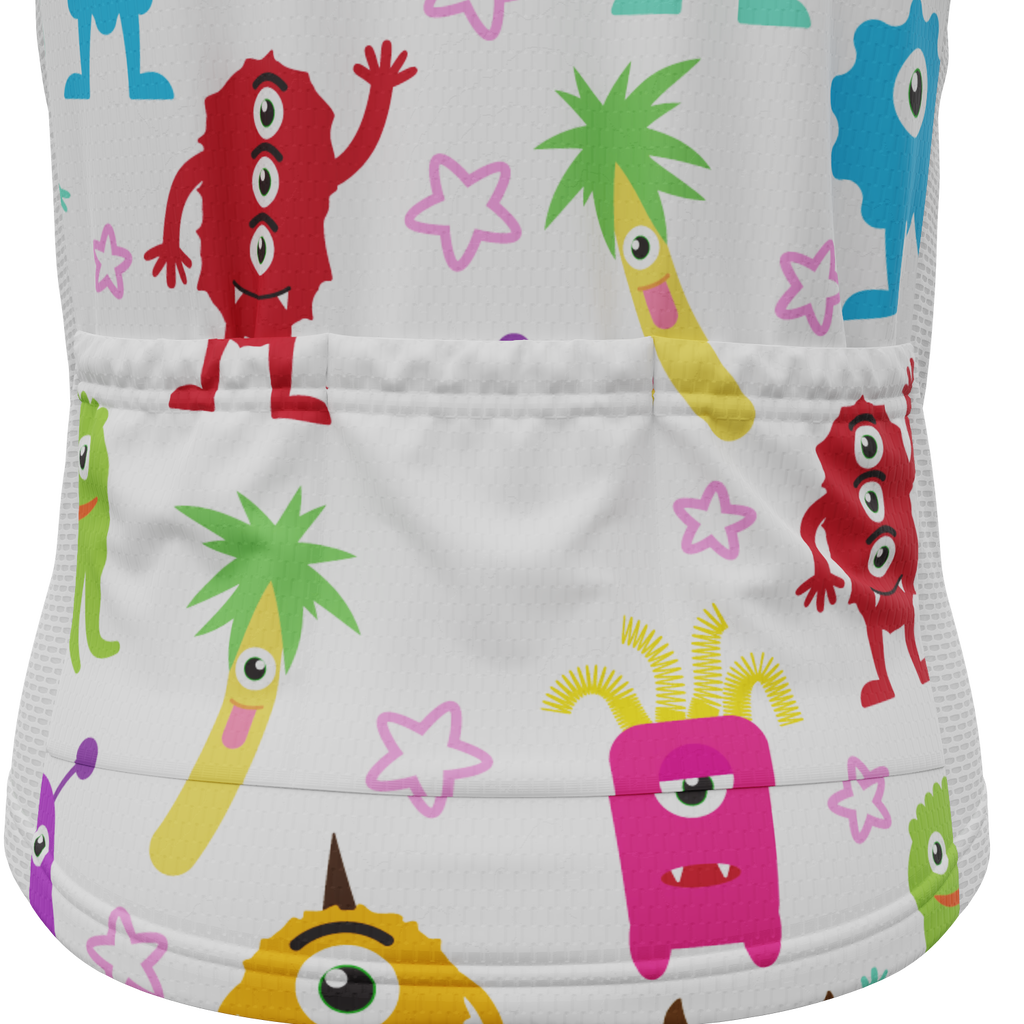 Kid's Happy Monsters Short Sleeve Cycling Jersey