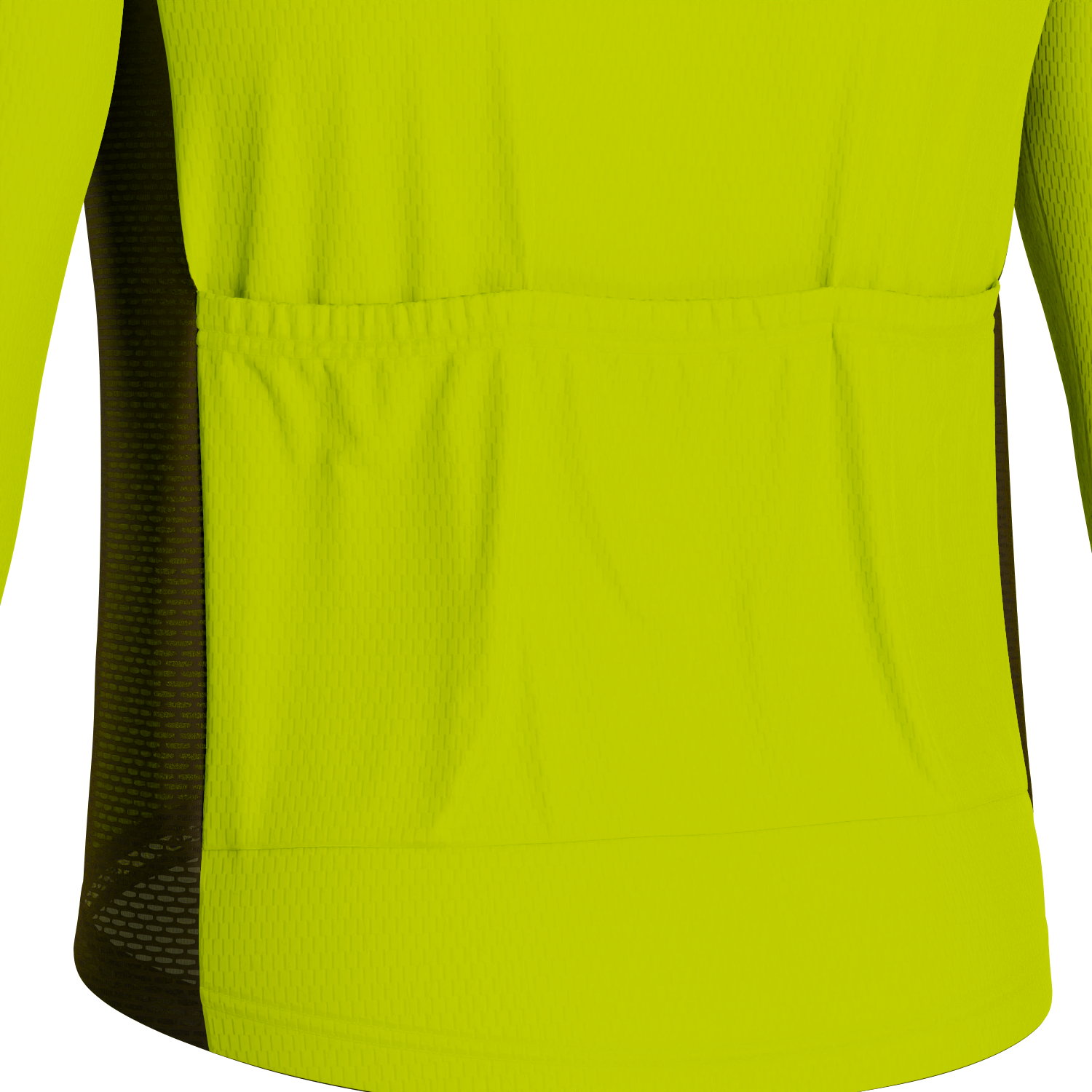 Men's High Viz With Black Accent Long Sleeve Cycling Jersey