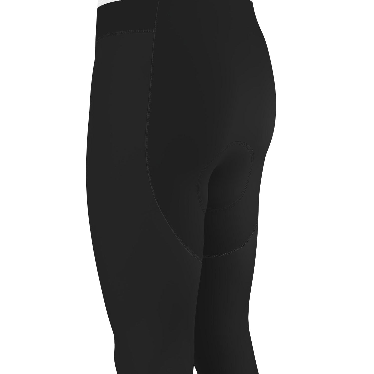 Men's Plain Black Gel Padded Cycling Bib-Tights