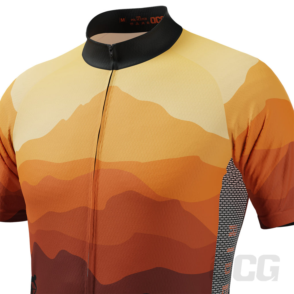 Men's Ride Free Sunset Short Sleeve Cycling Jersey