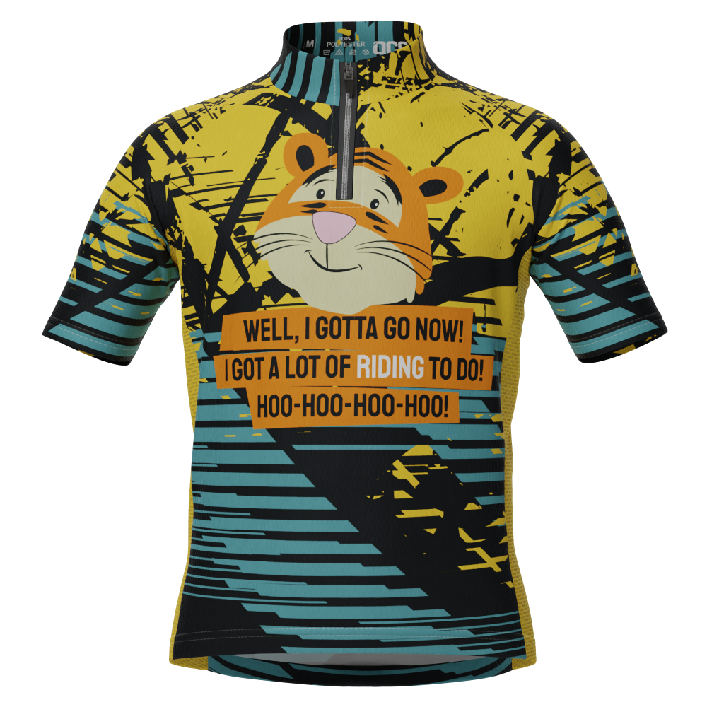 Kid's Tigger Ridding Short Sleeve Cycling Jersey