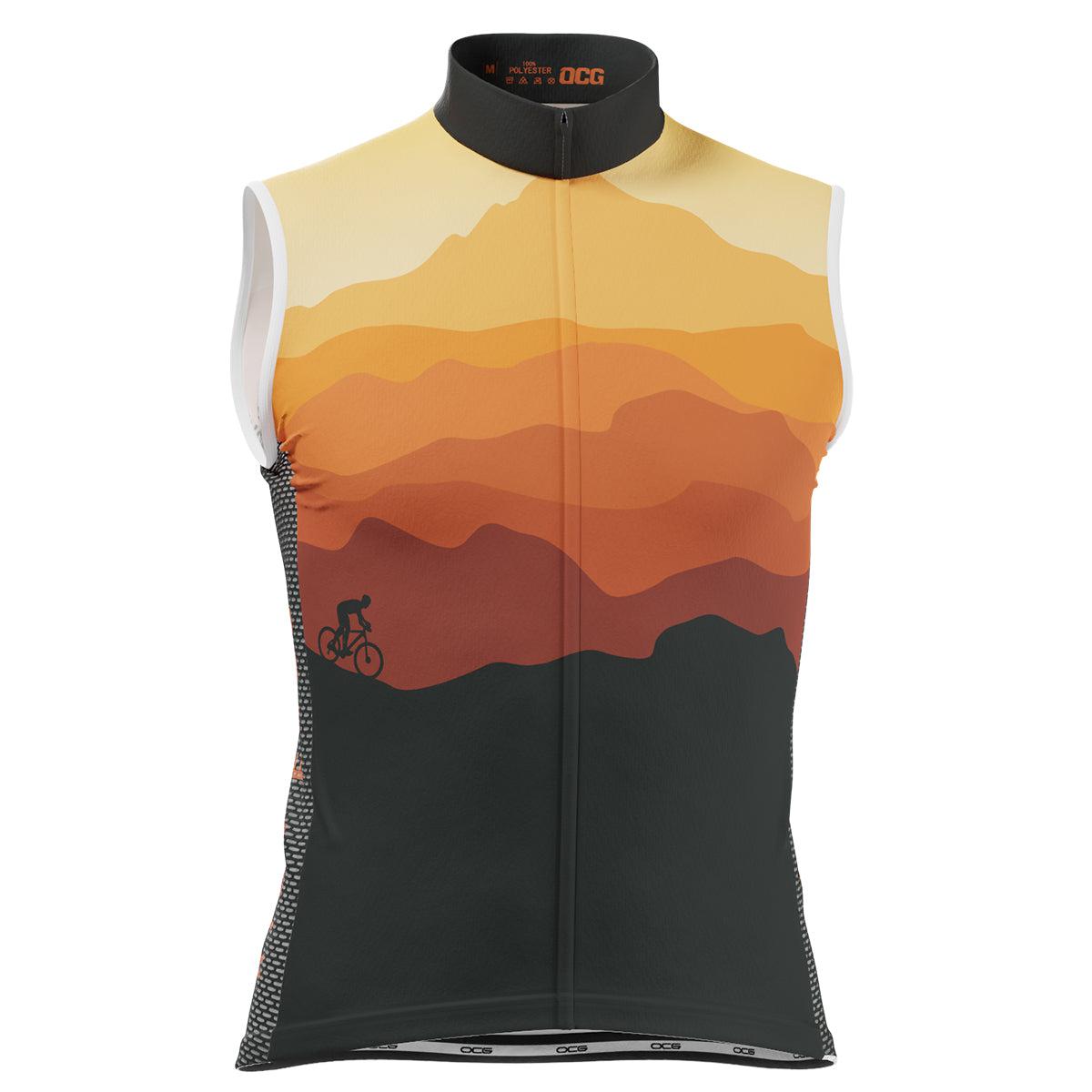 Men's Ride Free Sunset Sleeveless Tech Cycling Jersey