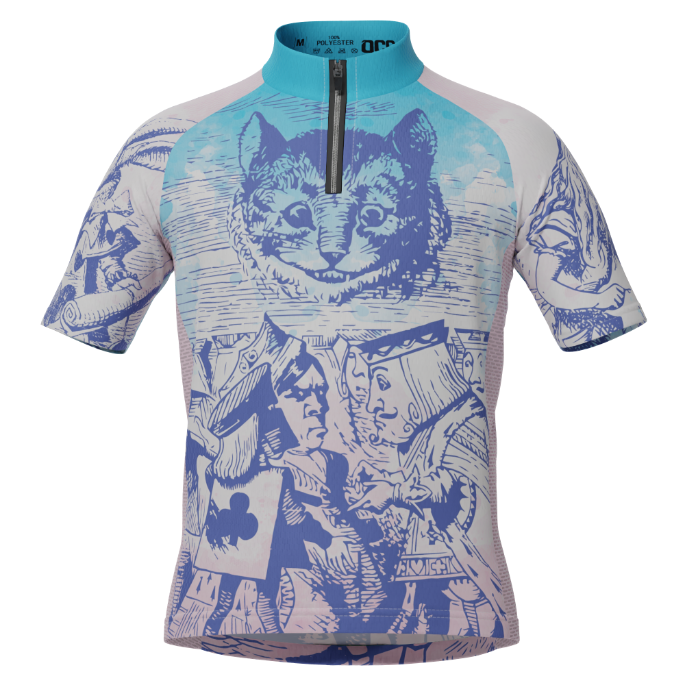 Kid's Alice In Wonderland Short Sleeve Cycling Jersey