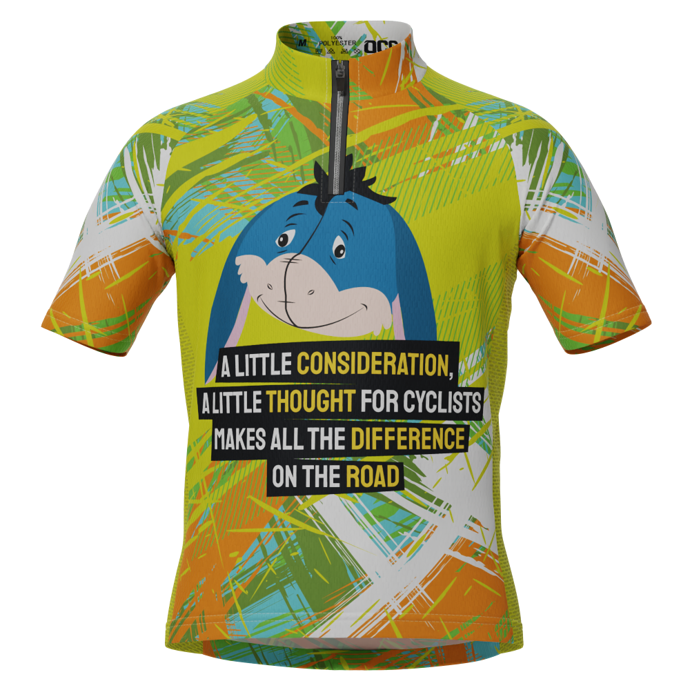Kid's Eeyore On The Road Short Sleeve Cycling Jersey