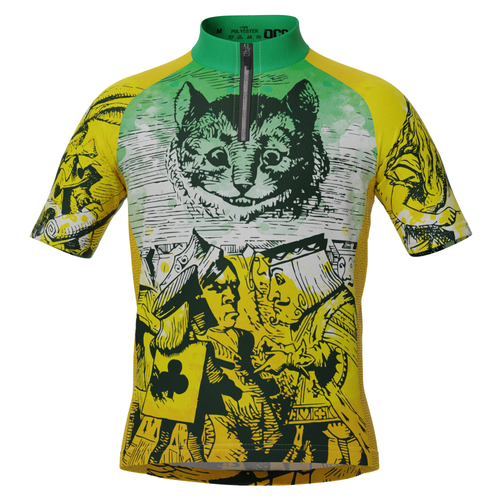 Kid's Alice In Wonderland Short Sleeve Cycling Jersey