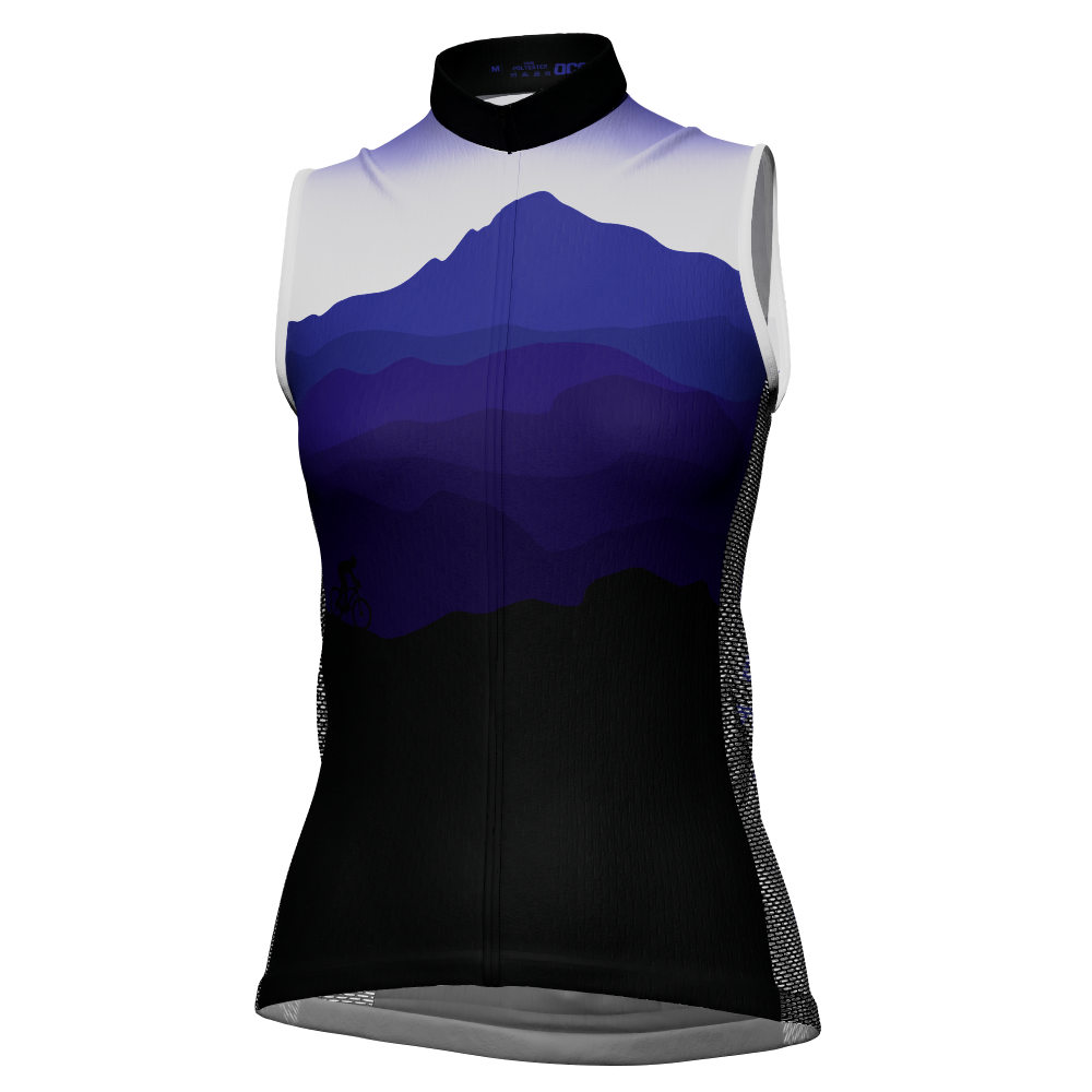 Women's Ride Free Sunset Sleeveless Tech Cycling Jersey