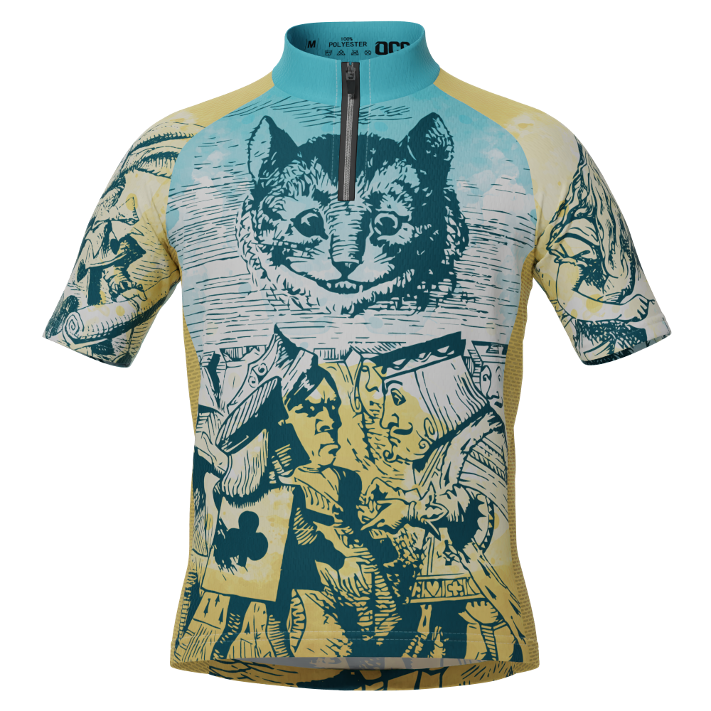 Kid's Alice In Wonderland Short Sleeve Cycling Jersey