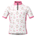 Kid's Kitty Corn Unicorn Short Sleeve Cycling Jersey