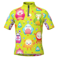 Kid's Cute Aliens Short Sleeve Cycling Jersey