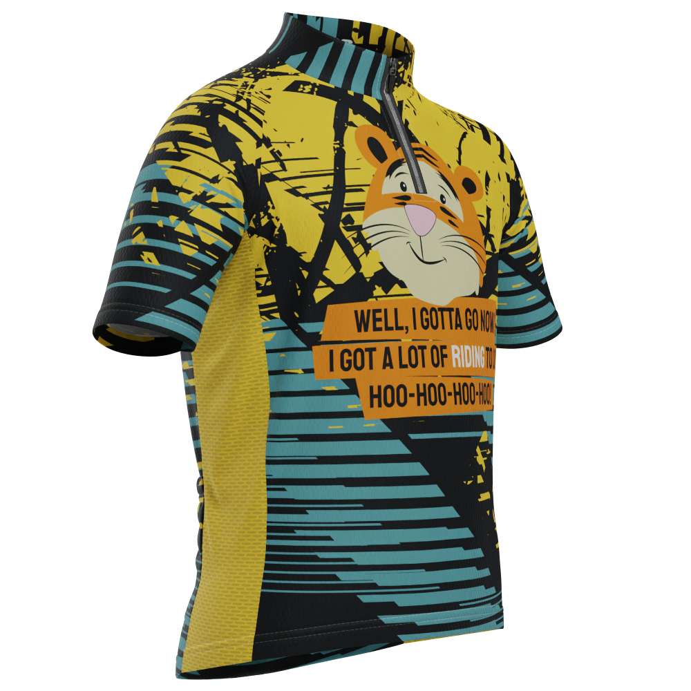 Kid's Tigger Ridding Short Sleeve Cycling Jersey
