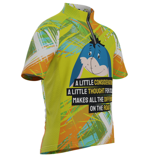 Kid's Eeyore On The Road Short Sleeve Cycling Jersey