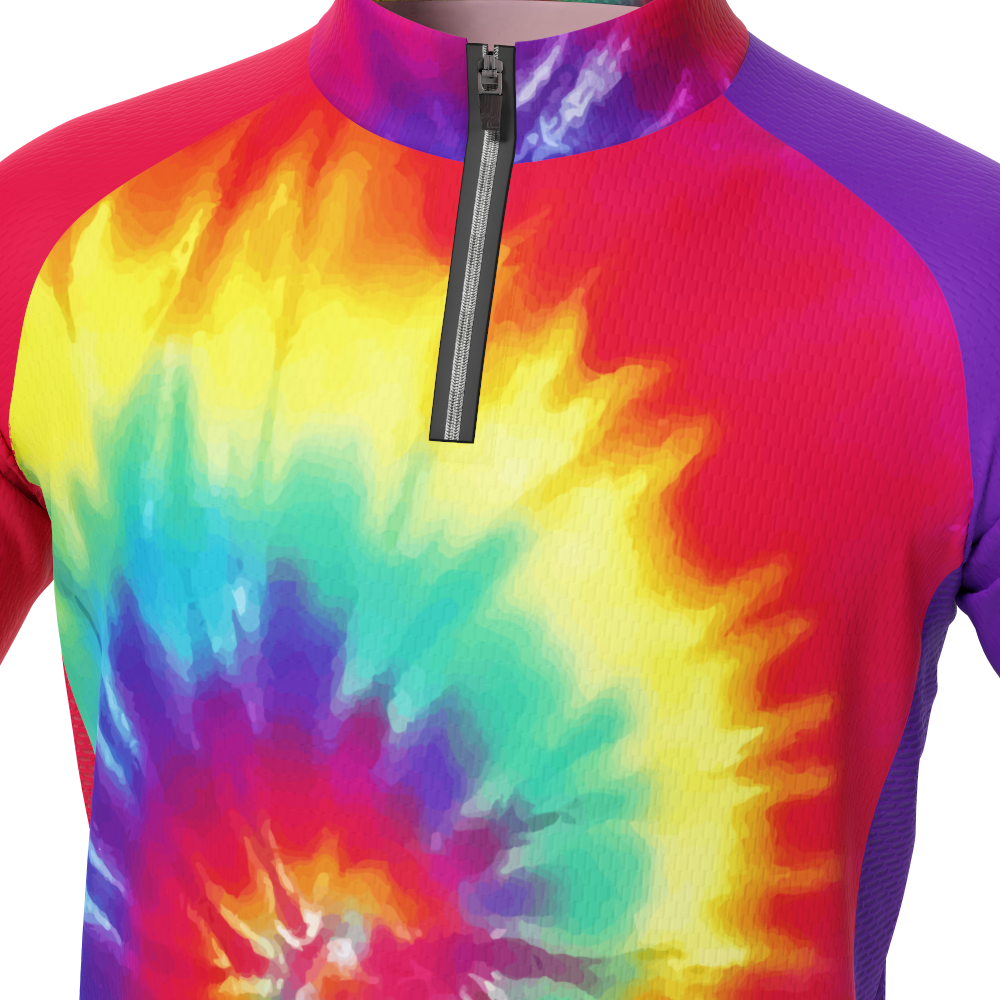 Kid's Tie Dye Short Sleeve Cycling Jersey