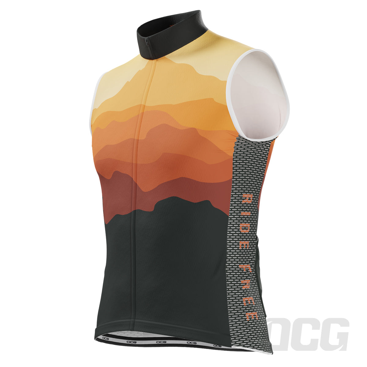 Men's Ride Free Sunset Sleeveless Tech Cycling Jersey