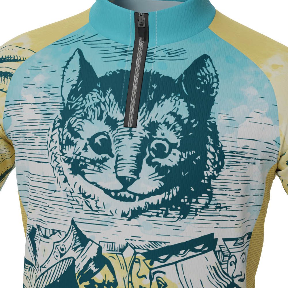 Kid's Alice In Wonderland Short Sleeve Cycling Jersey