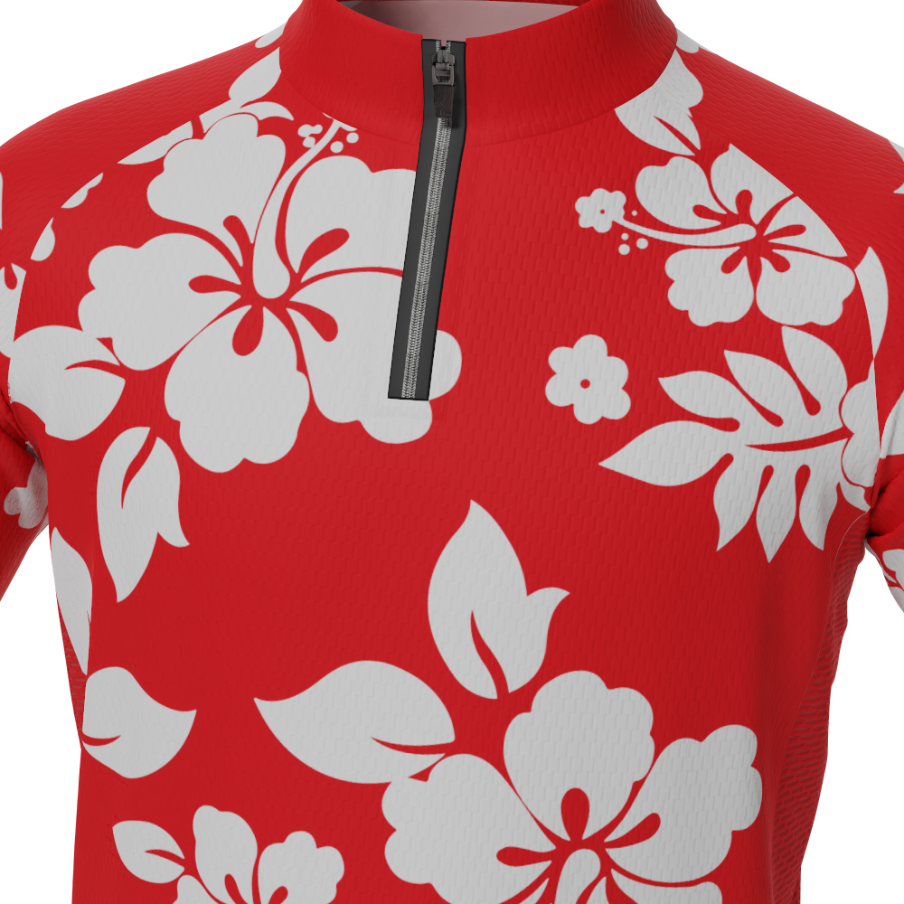 Kid's Hawaiian Aloha Floral Short Sleeve Cycling Jersey