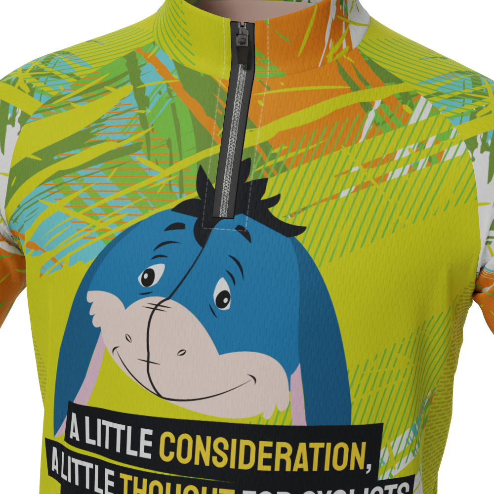 Kid's Eeyore On The Road Short Sleeve Cycling Jersey