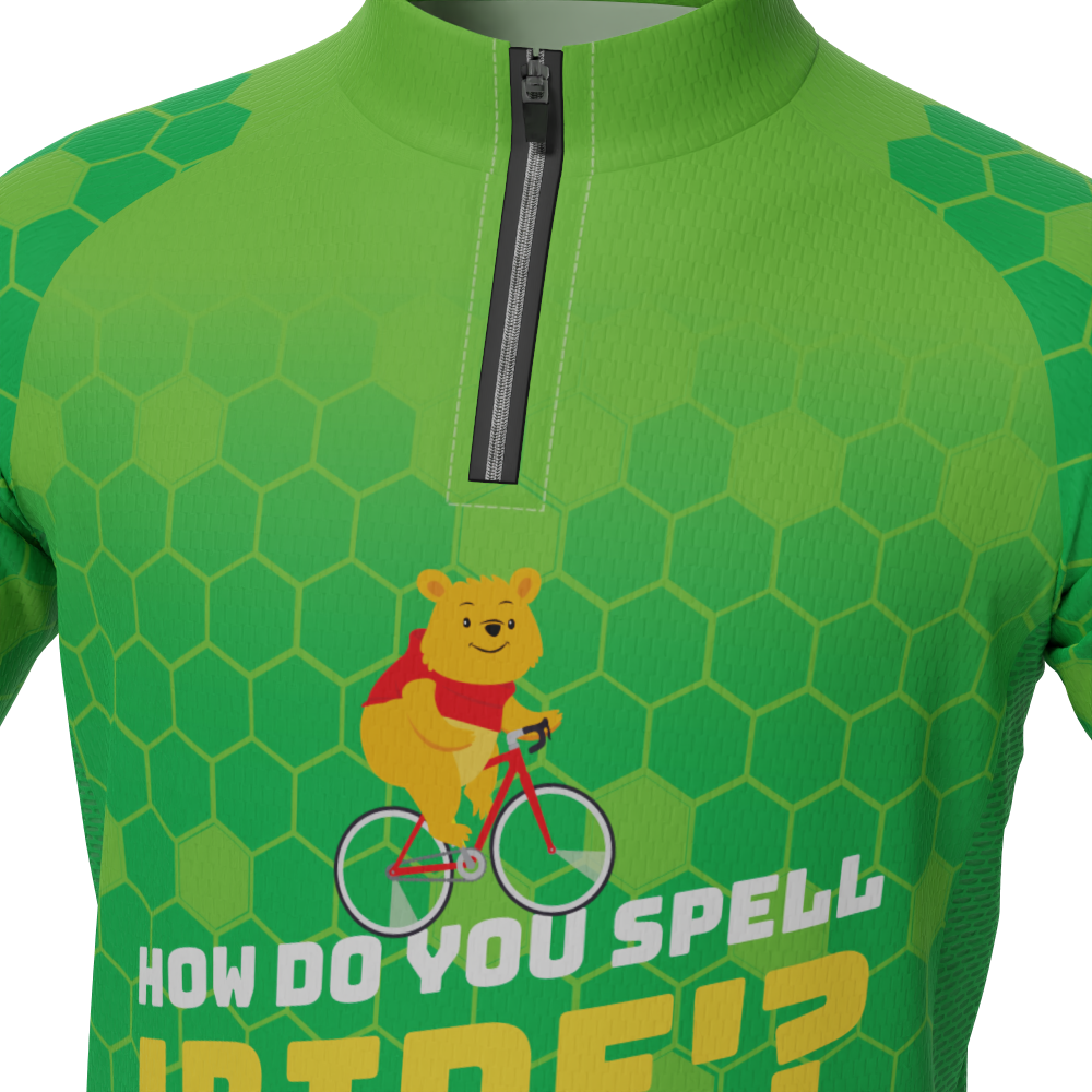 Kid's Winnie The Cyclist Short Sleeve Cycling Jersey