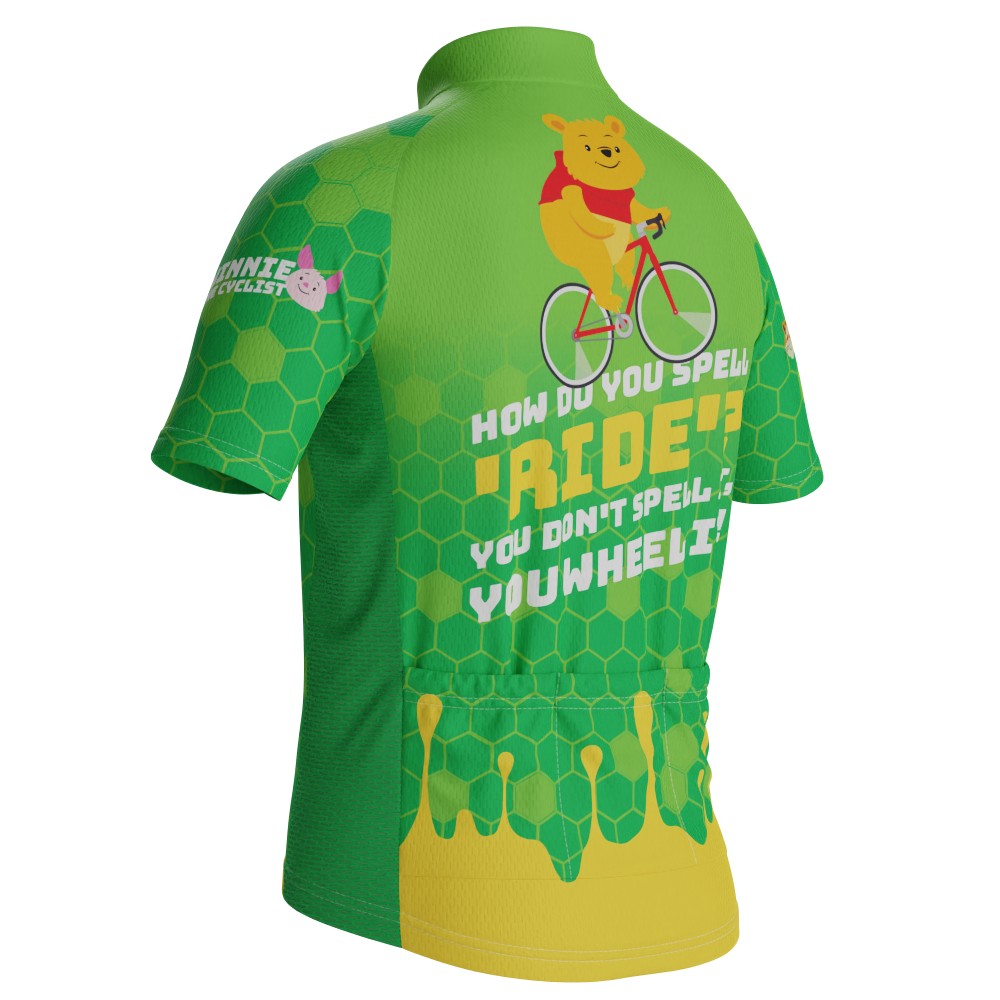 Kid's Winnie The Cyclist Short Sleeve Cycling Jersey