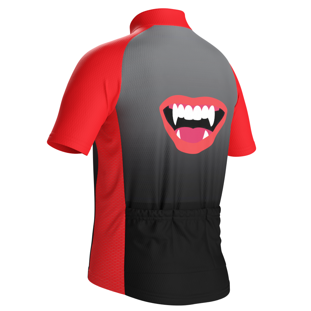 Kid's Vampire Lips Short Sleeve Cycling Jersey